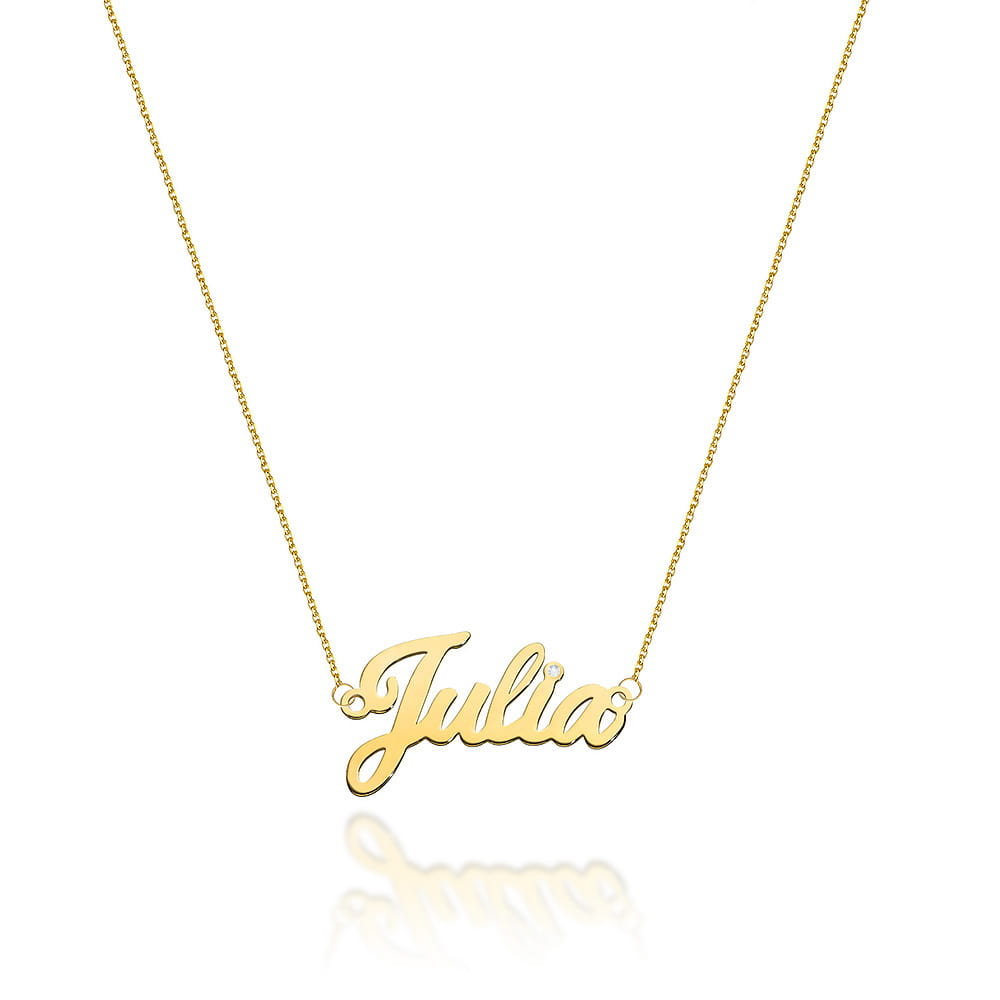 C067-Z-585-Julia_1 Naszyjnik złoty z diamentem - Julia - obrazek 1