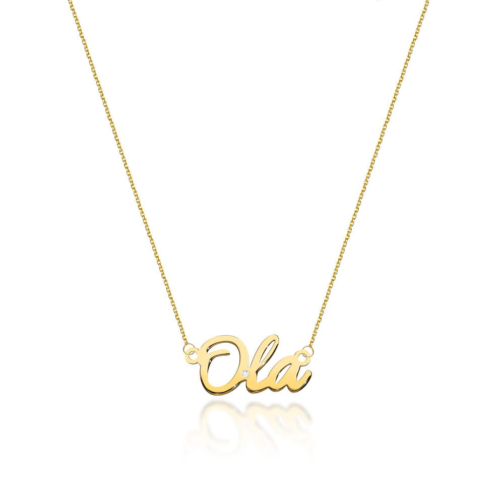 C067-Z-585-Ola_1 Naszyjnik złoty z diamentem - Ola - obrazek 1
