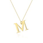 Naszyjnik złoty z diamentem - M