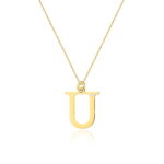 Naszyjnik złoty z diamentem - U