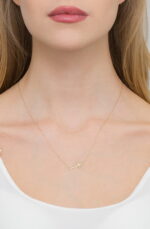 Naszyjnik zloty krzyżyk z diamentem - obrazek 3