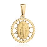 Medalik złoty cudowny Komunia Święta