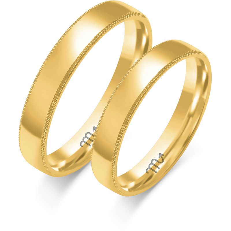 E-111_Z Obrączki złote ZS-E-111 półokrągłe - obrazek 1