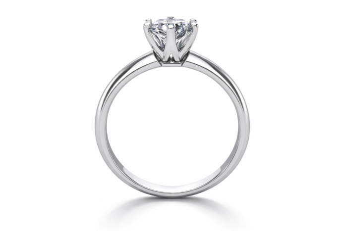 Pierścionek z platyny z diamentem 1,0ct - obrazek 3