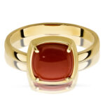 Pierścionek złoty z koralem - obrazek 2