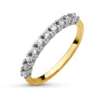 Pierścionek złoty ring z diamentami laboratoryjnymi RR3