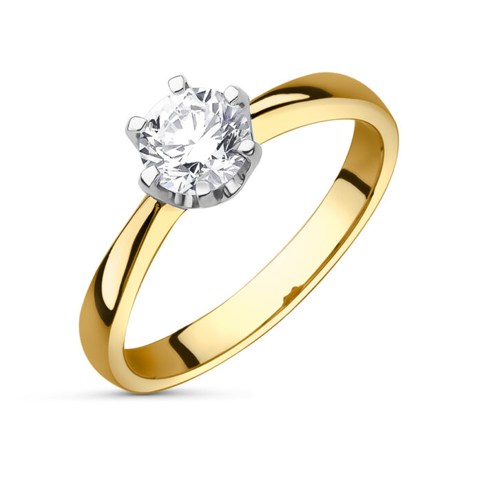 Pierścionek zaręczynowy z diamentem naturalnym - złoto pr. 585, 0,50 ct, 0,70 ct, 1,0 ct