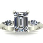 Pierścionek złoty z diamentami laboratoryjnymi