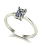 Pierścionek złoty z diamentem laboratoryjnym