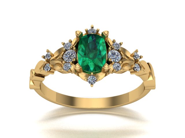 IMG-20241120-WA0005 Pierścionek złoty szmaragd laboratoryjny - obrazek 1