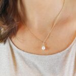 Zawieszka złota perła z diamentami - obrazek 2