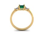 Pierścionek złoty szmaragd laboratoryjny - obrazek 2