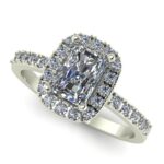 Pierścionek złoty z diamentami laboratoryjnymi