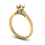 Pierścionek złoty z diamentami laboratoryjnymi