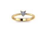 Pierścionek złoty z diamentem laboratoryjnym