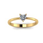 Pierścionek złoty z diamentem laboratoryjnym