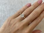 Pierścionek zaręczynowy z diamentem laboratoryjnym - żółte złoto pr. 585, 2,0 ct - zdjęcie 4