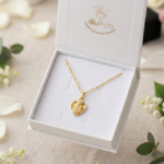 Złoty komplet – medalik Matka Boska Częstochowska z łańcuszkiem