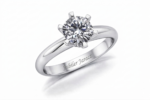 Pierścionek z platyny z diamentem 1,0ct - obrazek 2