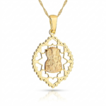 Złoty komplet – medalik Matka Boska Częstochowska z łańcuszkiem