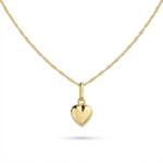 Złoty komplet – zawieszka serduszko z łańcuszkiem - obrazek 3