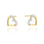 Kolczyki złote z diamentami 0,086ct