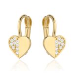 Kolczyki złote dziecięce serduszka komunia święta