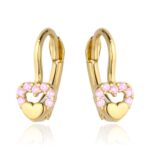 Kolczyki złote dziecięce serduszka komunia święta