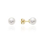 Kolczyki złote z perłą