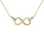 Naszyjnik z diamentami znak nieskończoności