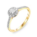 Pierścionek złoty z diamentami