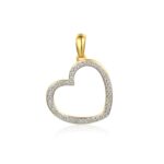 Zawieszka złota serce z diamentami