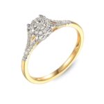 Pierścionek złoty z diamentami