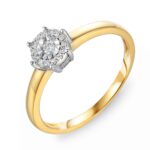 Pierścionek złoty z diamentami