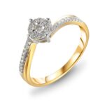 Pierścionek złoty z diamentami