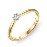 Pierścionek złoty z diamentem