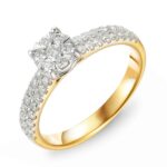 Pierścionek złoty z diamentami