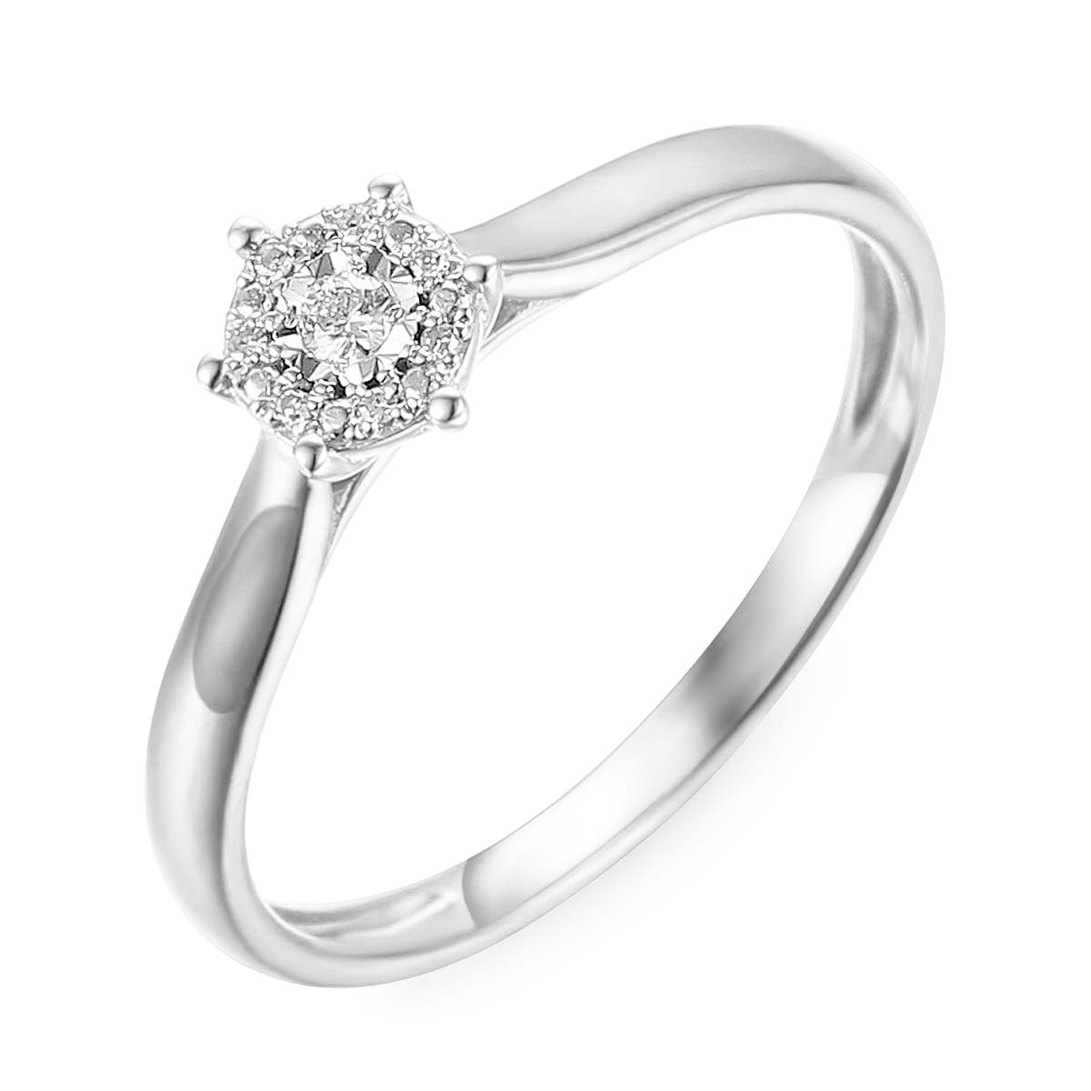 Main_ADIAMO-69379RW Pierścionek białe złoto z diamentami - obrazek 1