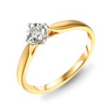 Pierścionek złoty z diamentem
