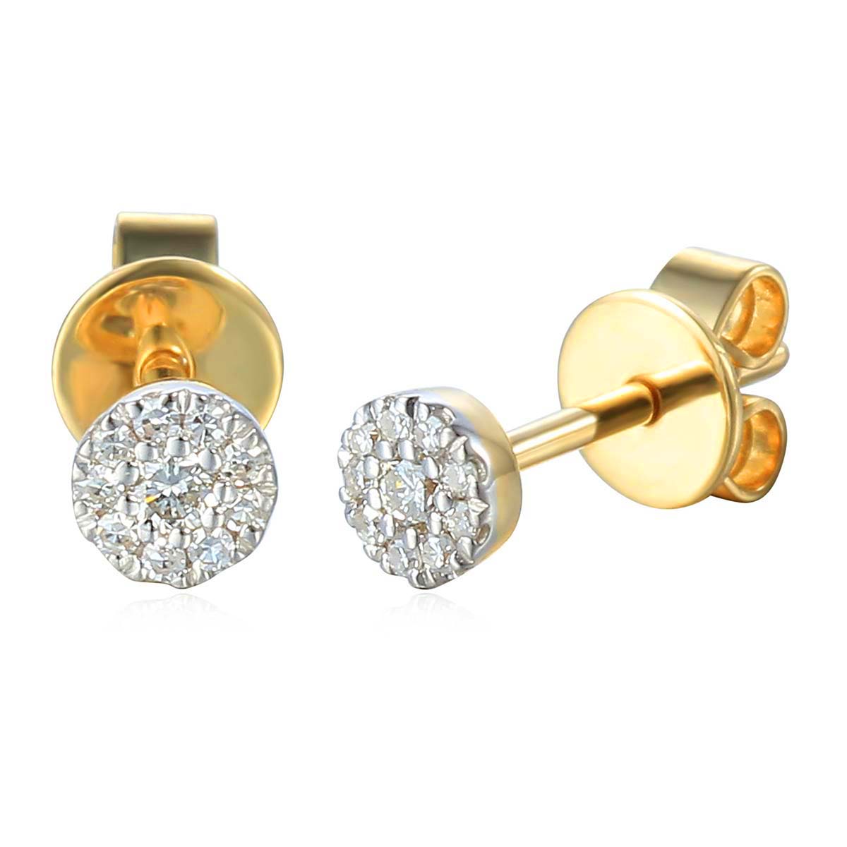 Main_ADIAMO-76550EYS Kolczyki złote z diamentami - obrazek 1