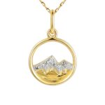 Zawieszka złota góry z diamentami