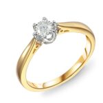 Pierścionek złoty z diamentem