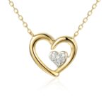 Naszyjnik serduszko z diamentami