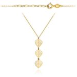 Naszyjnik złoty listki