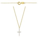 Naszyjnik złoty krzyżyk z cyrkoniami