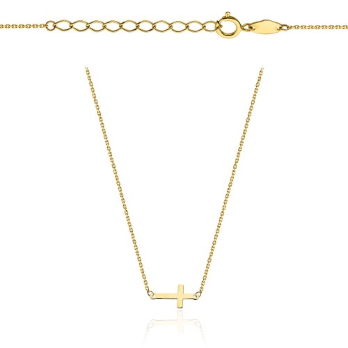 Naszyjnik-zloty-krzyzyk Naszyjnik złoty celebrytka z krzyżykiem - obrazek 1