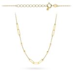 Naszyjnik złoty z kuleczkami i ogniwkami