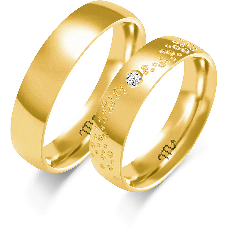 O-401_Z Obrączki złote ZS-O-401 półokrągłe - obrazek 1