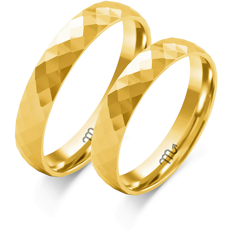 O-417_Z Obrączki złote ZS-O-417 półokrągłe - obrazek 1