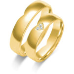 Obrączki złote ZS-O-433 półokrągłe